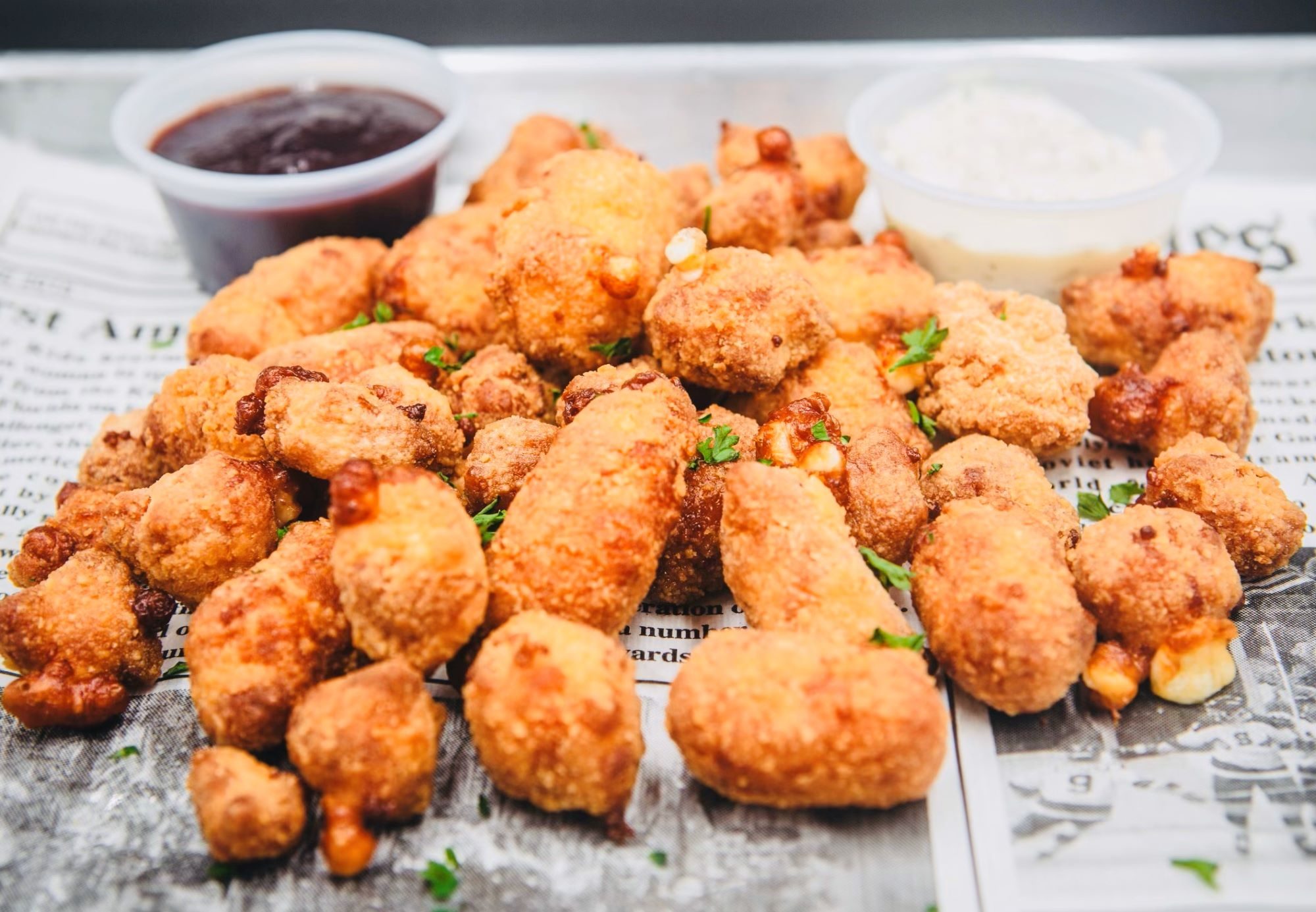 Battered Cheese Curds.
