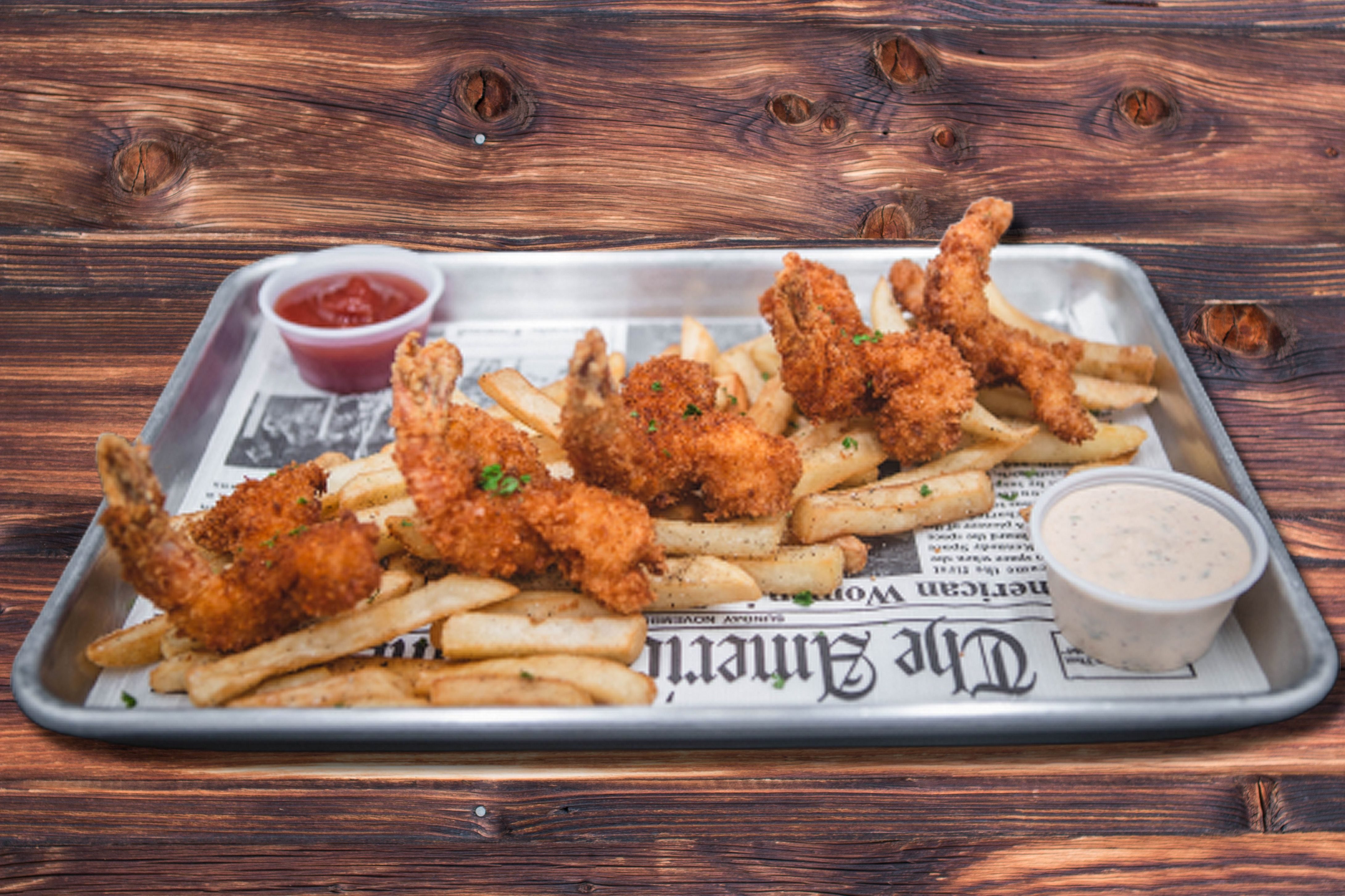 Fried Gulf Shrimp Platter.