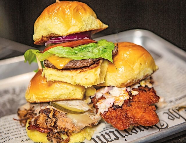 Trio of Sliders.
