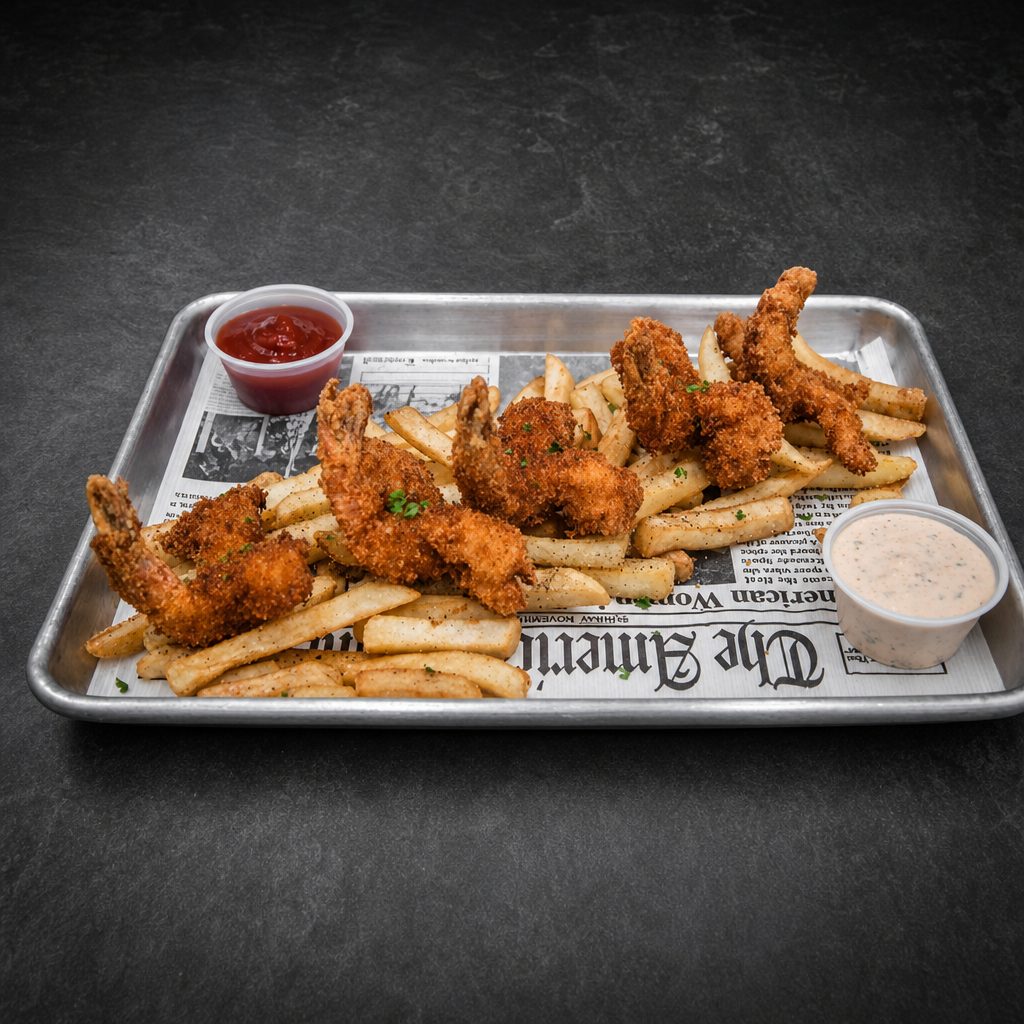 Fried Gulf Shrimp Platter.