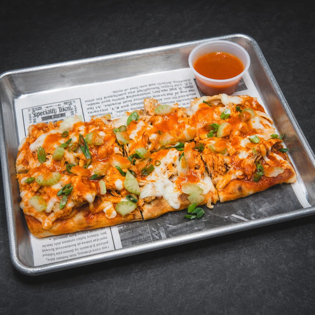 Buffalo Chicken Flatbread.